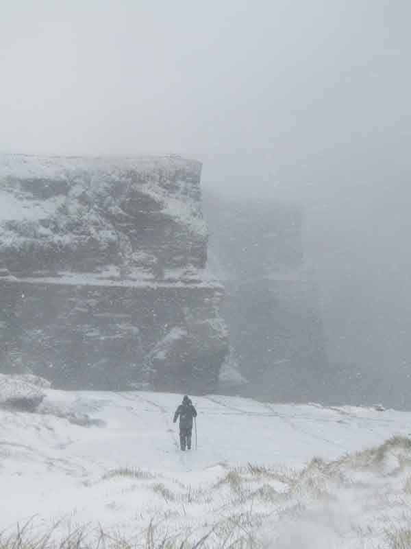 Cliffs of Moher in the snow